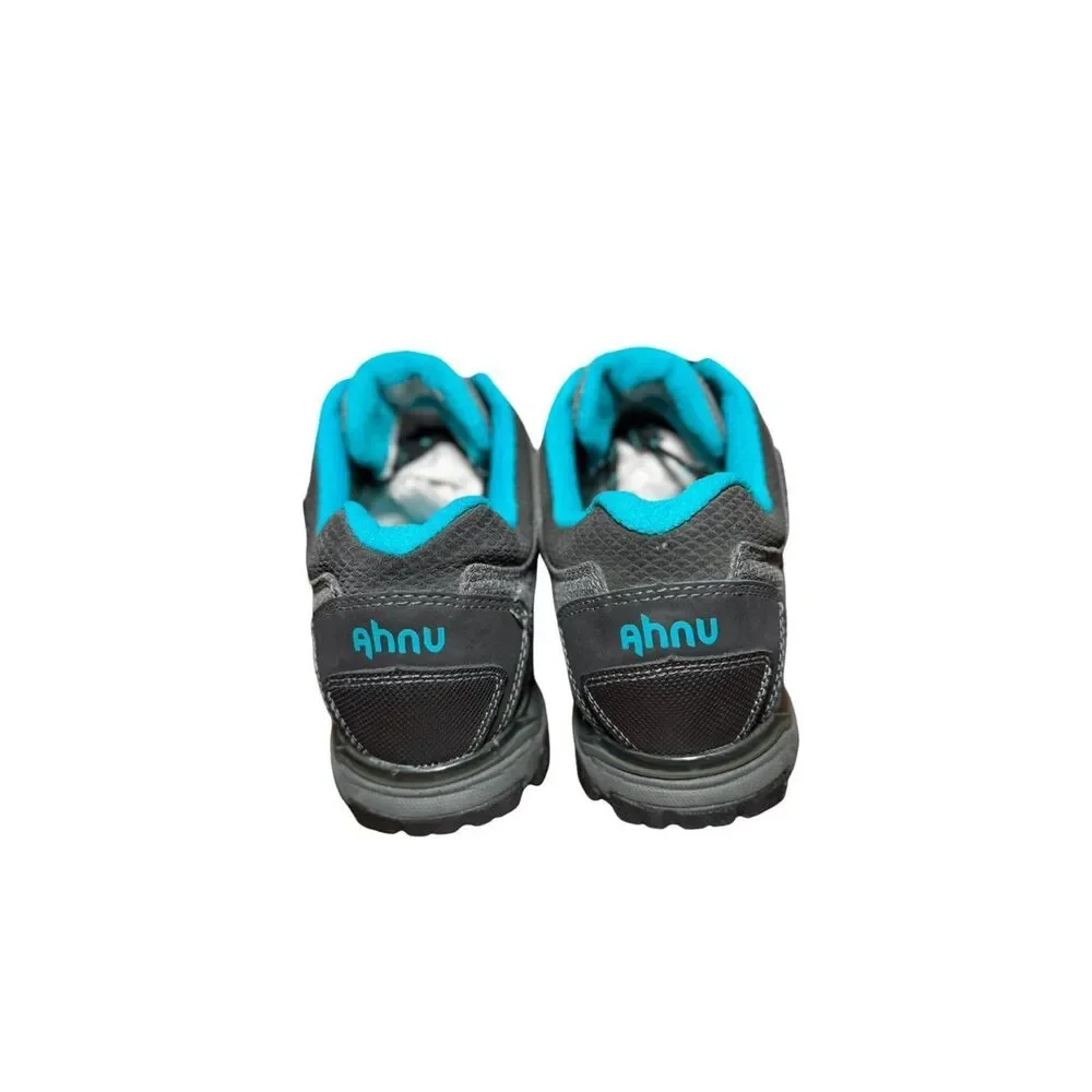 Ahnu Women's Gray Athletic Shoe with Teal Accents size 8.5